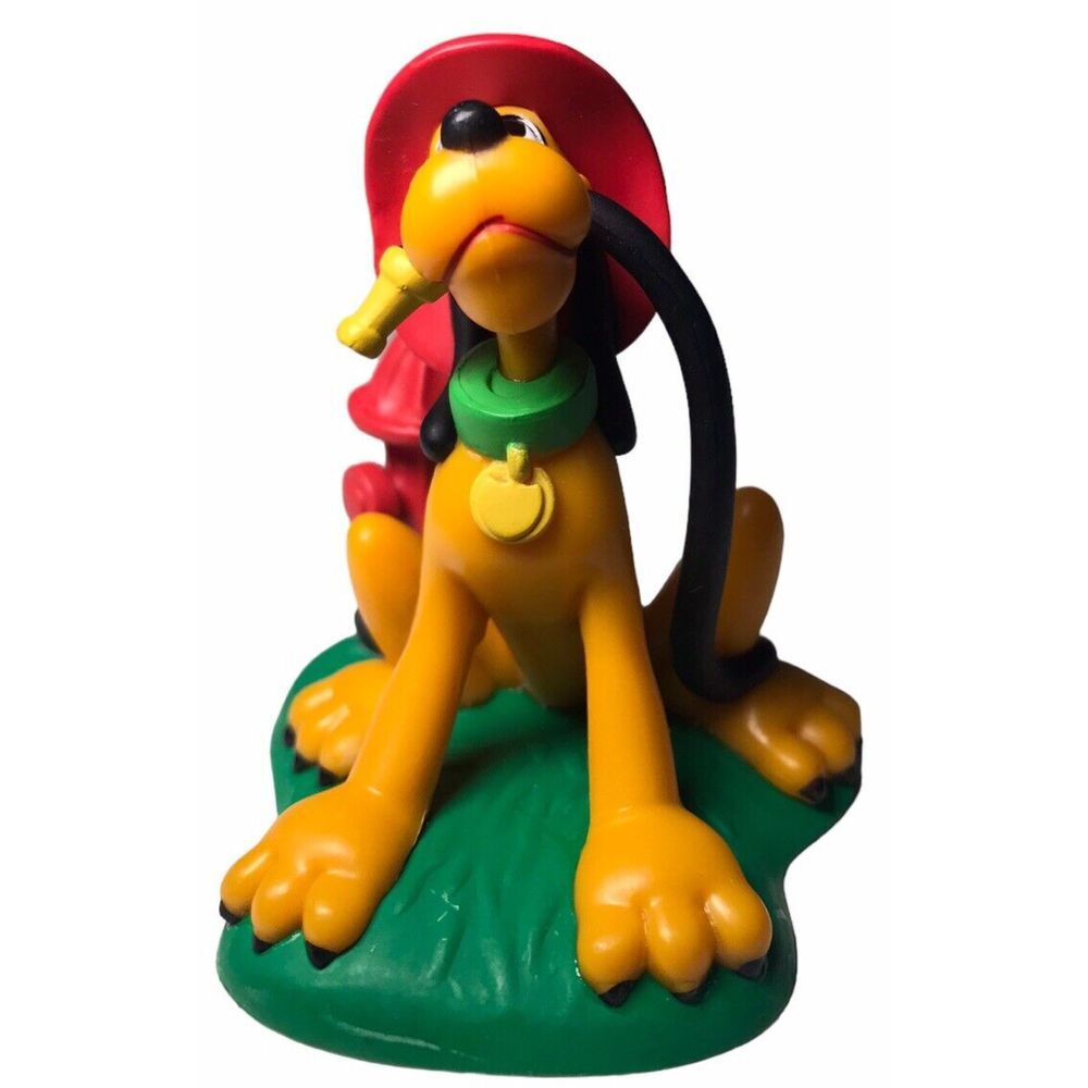Disney Store Pluto PVC CakeTopper Figure Figurine‎ Clubhouse Jr. Dog Firefighter
